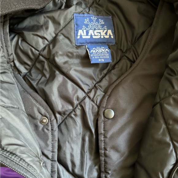 VTG ‘90s Alaska Racing Jacket Black Purple Orange Size: S - Picture 4 of 11